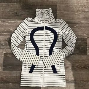 Gently used size 4 Lululemon quiet stripes running sweater